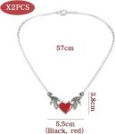 2-Piece Love Mouse Necklace – Creative Gothic Punk Jewelry