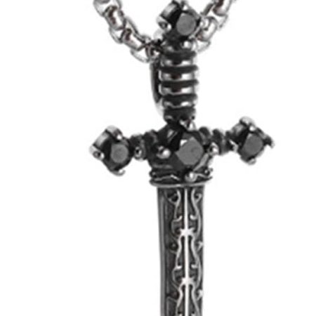 Gothic Dragon & Cross Necklace for Men – Vintage Punk Cross Dragon Wing Pendant