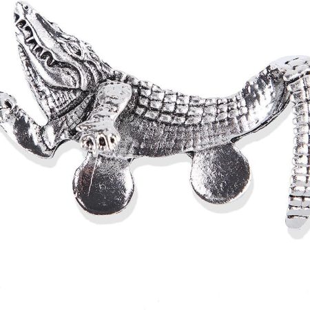 Vintage Alligator Pocket Brooch – Unique Crocodile Brooch, Gothic Punk Animal Style