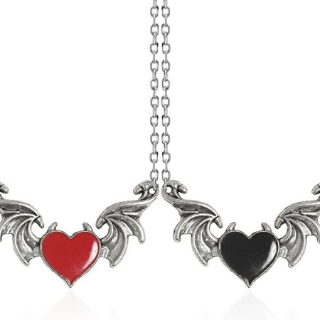2-Piece Love Mouse Necklace – Creative Gothic Punk Jewelry