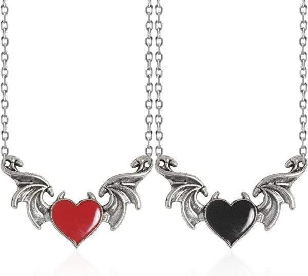 2-Piece Love Mouse Necklace – Creative Gothic Punk Jewelry