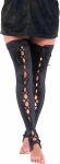 Lace-Up Thigh High Leg Warmers – Gothic Witch Stockings, Medieval Festival Costume